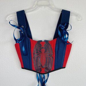 Hand Crafted Spider-Man Inspired Corset Top